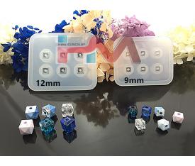 Silicon Square Diamond Boncuk Kalıbı 12mm (Kendinden Delikli) Epo