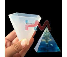 SİLİKON PİRAMİD DEKOR KALIBI (50mm) - (Epoksi Reçine Kalıbı, Koku