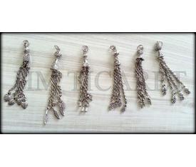 DÖKÜM İMAME TESBİH PÜSKÜLÜ (METALİK GÜMÜŞ) (6 ADET)