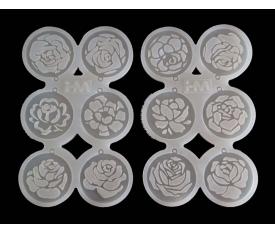 HM 2'li Set GÜL Silikon Takı Kalıbı  (12 'li Model 011-012)    