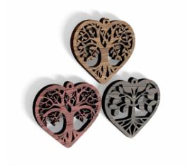 HM Heart Jewelry 014 Necklace Earrings  (3D print model) 