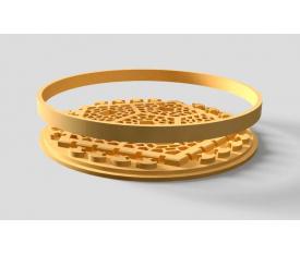 HM Pentagon 003 Voronoi Tea Light Holder Silicone Mold 3D Print Model