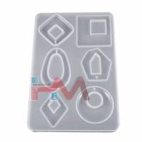 Silikon 6 lı KOLYE UCU & KÜPE TAKI KALIBI (Epoksi Reçine Kalıbı)