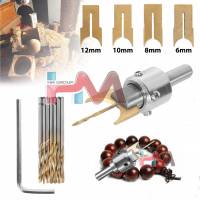 AHŞAP BONCUK YAPMA SETİ (6-8-10-12mm) 4 LÜ UÇ SETİ + FREZE TUTUCU