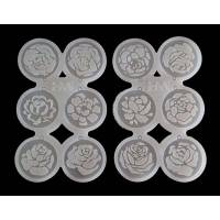 HM 2'li Set GÜL Silikon Takı Kalıbı  (12 'li Model 011-012)    