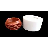 HM SPİRAL DESENLİ SİLİKON SAKSI KALIBI (Model HM-SCPOT001)