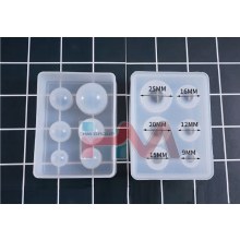 Silikon 6 LI KÜRE DEKOR KALIBI - (9-12-15-16-20-25mm) - (Epoksi R