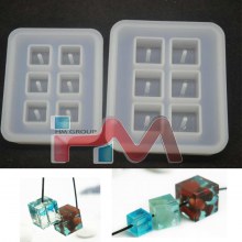 Silikon Kare Boncuk Kalıbı 12mm (Kendinden Delikli) Epoksi Reçine