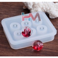 Silikon KÜRE Boncuk Kalıbı 12mm (Kendinden Delikli) Epoksi Reçine