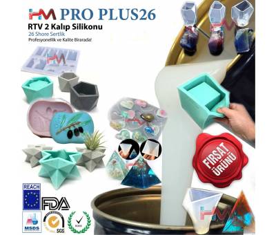 HM PRO PLUS26 RTV 2 KALIP SİLİKONU - 26 Shore Sertlikte 5 KG (1.S