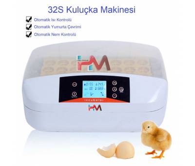 HM-32S LED TAM OTOMATİK KULUÇKA MAKİNESİ (OTOMATİK LEDLİ DÖL KONT