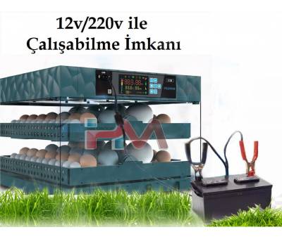 HM-130 PRO FULL OTOMATİK KULUÇKA MAKİNESİ NEM NOZÜLLÜ HİGROSTATLI KULUÇKA MAKİNASI) HMK001