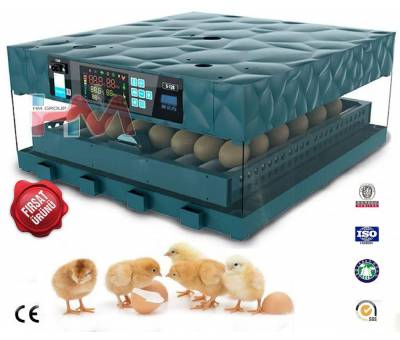 HM-64 PRO FULL OTOMATİK KULUÇKA MAKİNESİ HİGROSTATLI OTO SU EKLEME ÖZELLİKLİ) HMK64