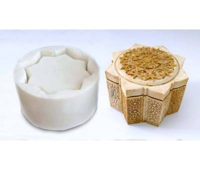 HM SEKİZGEN TAKI KUTUSU SİLİKON KALIBI (Model HM-JEWBOX002)